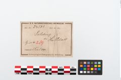 Etikett zu Bronzebrillenfibel (NHMW-PRAE-024581)